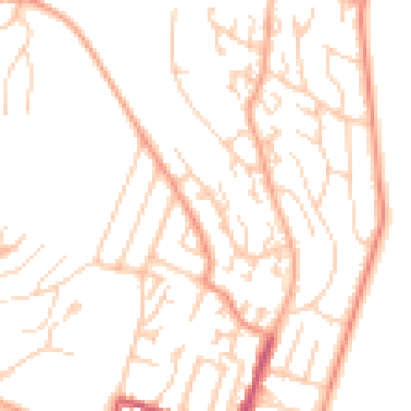 Daytime road noise heatmap for BN2 5GU