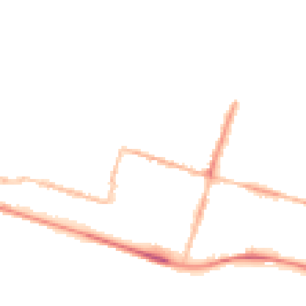Night-time road noise heatmap for BN2 5JR