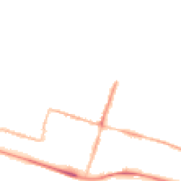 Night-time road noise heatmap for BN2 5JT