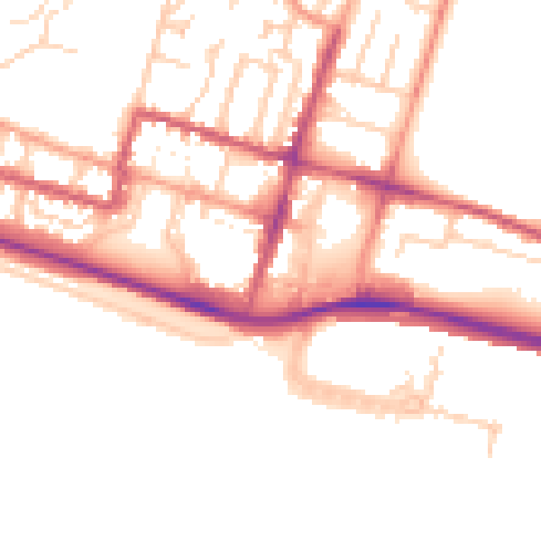 Daytime road noise heatmap for BN2 5TF