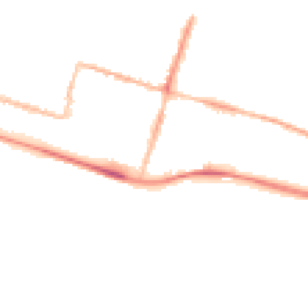 Night-time road noise heatmap for BN2 5TF