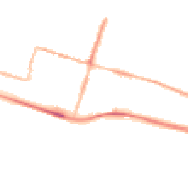 Night-time road noise heatmap for BN2 5TG
