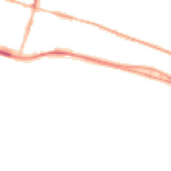 Night-time road noise heatmap for BN2 5WA