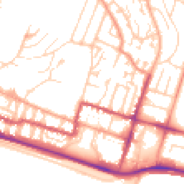 Daytime road noise heatmap for BN2 5YU