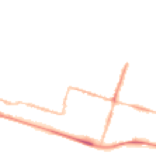 Night-time road noise heatmap for BN2 5YU