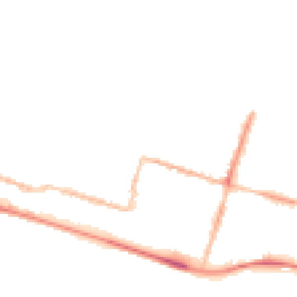 Night-time road noise heatmap for BN2 5YW
