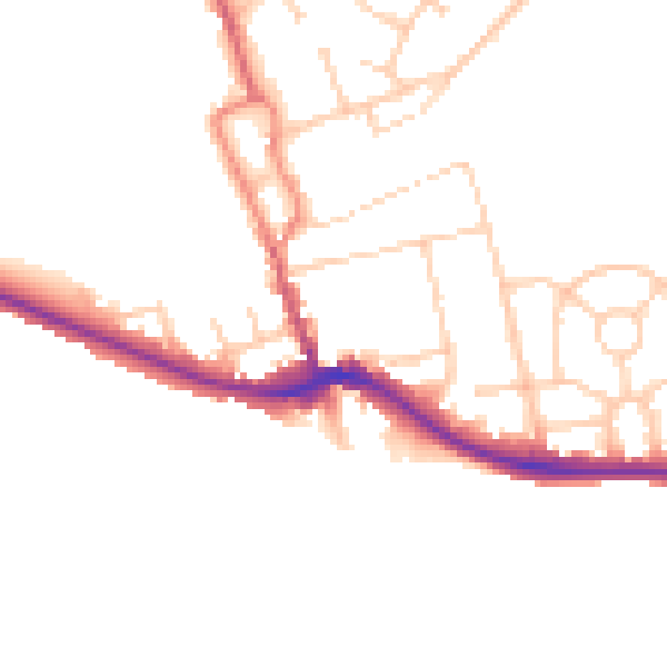 Daytime road noise heatmap for BN2 7AH