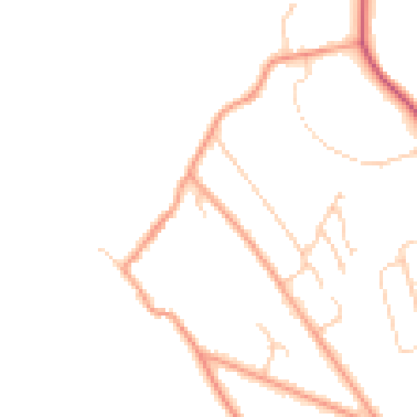 Daytime road noise heatmap for BN2 7AR