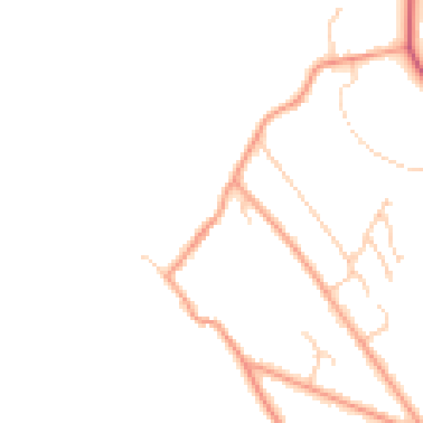 Daytime road noise heatmap for BN2 7BB