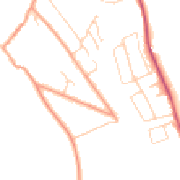 Daytime road noise heatmap for BN2 7BF
