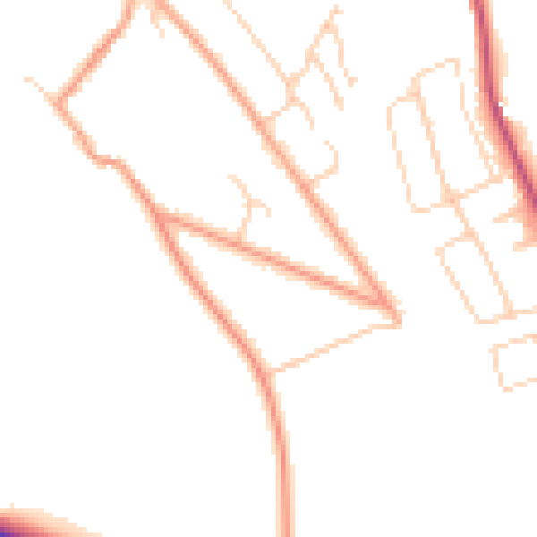 Daytime road noise heatmap for BN2 7BG