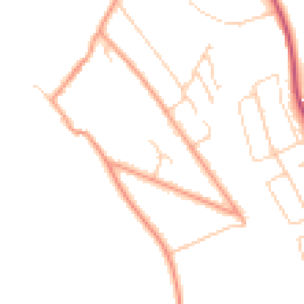 Daytime road noise heatmap for BN2 7BH