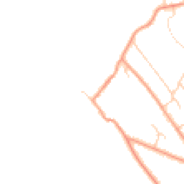 Daytime road noise heatmap for BN2 7BQ