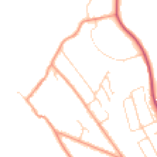 Daytime road noise heatmap for BN2 7BT