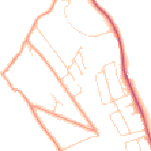 Daytime road noise heatmap for BN2 7BU