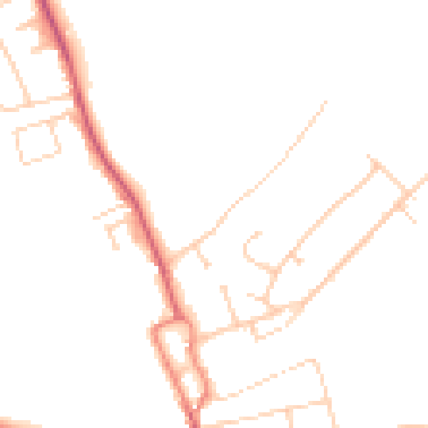 Daytime road noise heatmap for BN2 7DB
