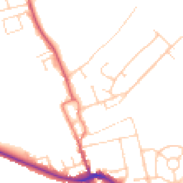 Daytime road noise heatmap for BN2 7DG