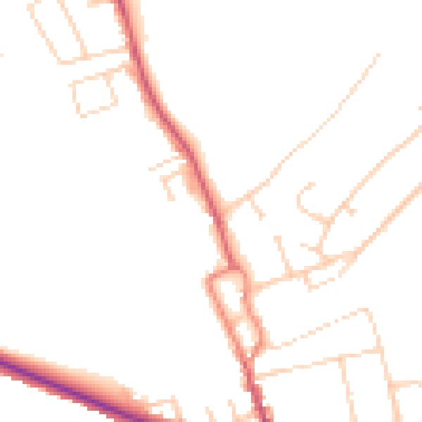 Daytime road noise heatmap for BN2 7DU