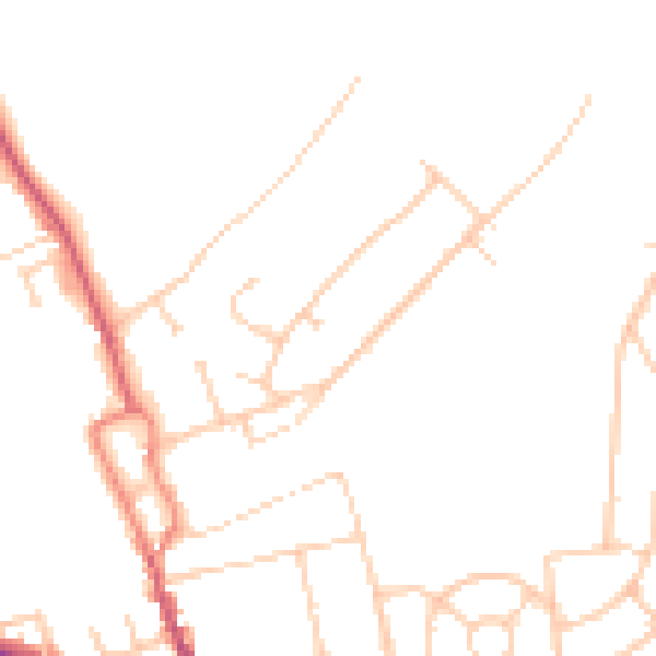 Daytime road noise heatmap for BN2 7EA