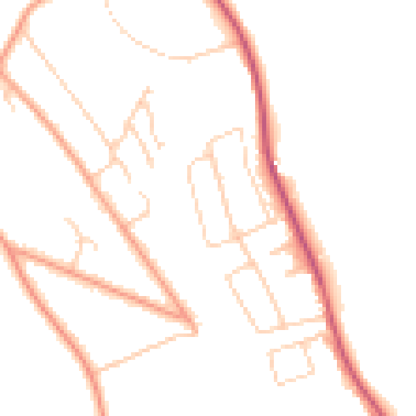 Daytime road noise heatmap for BN2 7FF
