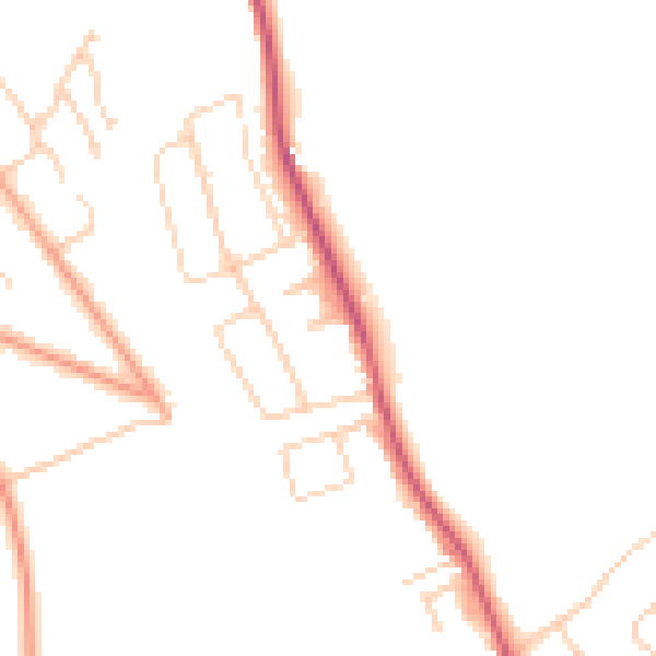 Daytime road noise heatmap for BN2 7FL