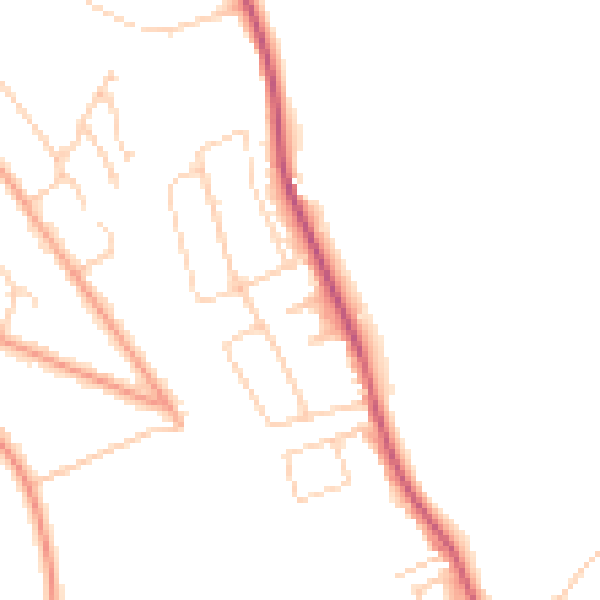 Daytime road noise heatmap for BN2 7FN