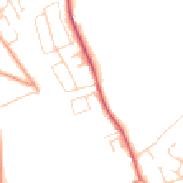 Daytime road noise heatmap for BN2 7FT