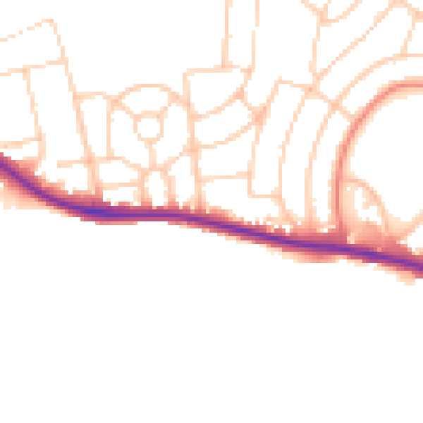 Daytime road noise heatmap for BN2 7FX