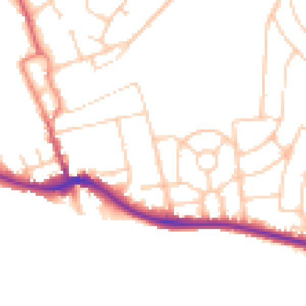 Daytime road noise heatmap for BN2 7GH
