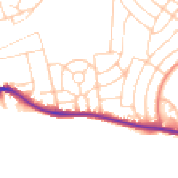 Daytime road noise heatmap for BN2 7GP
