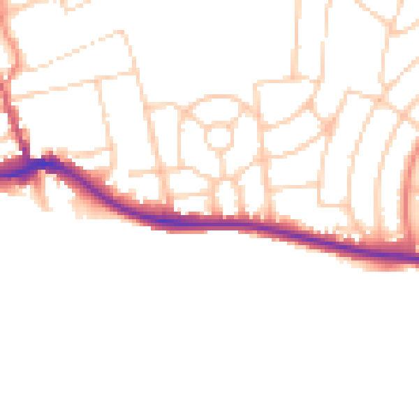 Daytime road noise heatmap for BN2 7GS