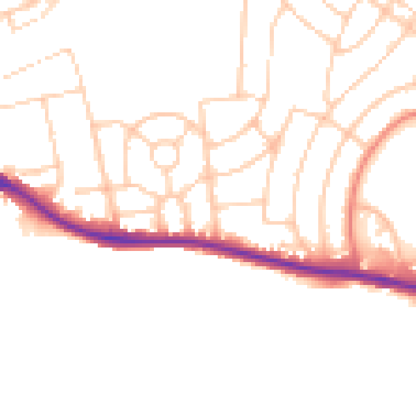 Daytime road noise heatmap for BN2 7GT