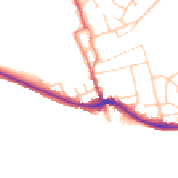Daytime road noise heatmap for BN2 7JB