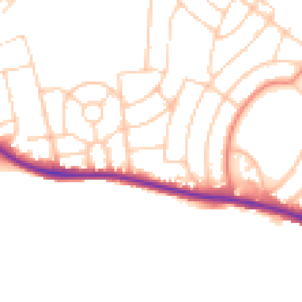 Daytime road noise heatmap for BN2 8AD