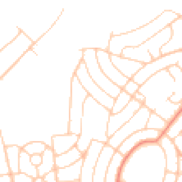 Daytime road noise heatmap for BN2 8AQ