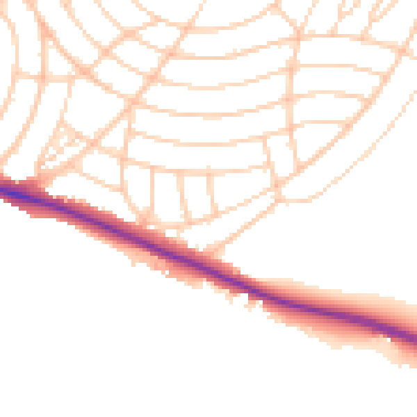 Daytime road noise heatmap for BN2 8DB
