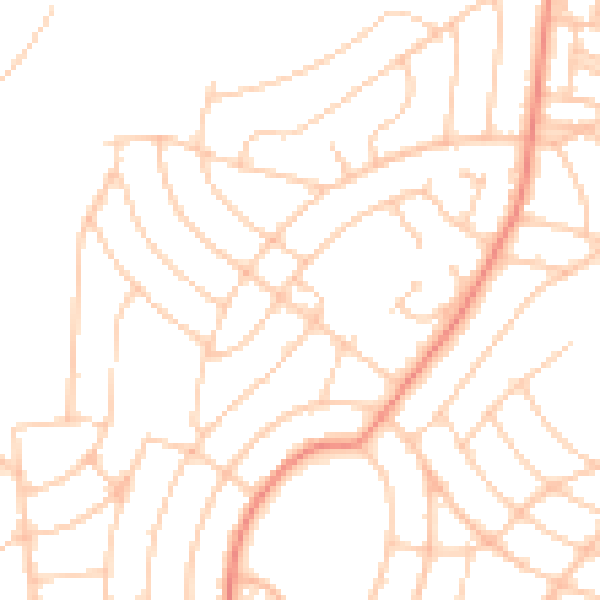 Daytime road noise heatmap for BN2 8FA