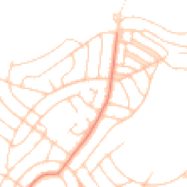 Daytime road noise heatmap for BN2 8HD