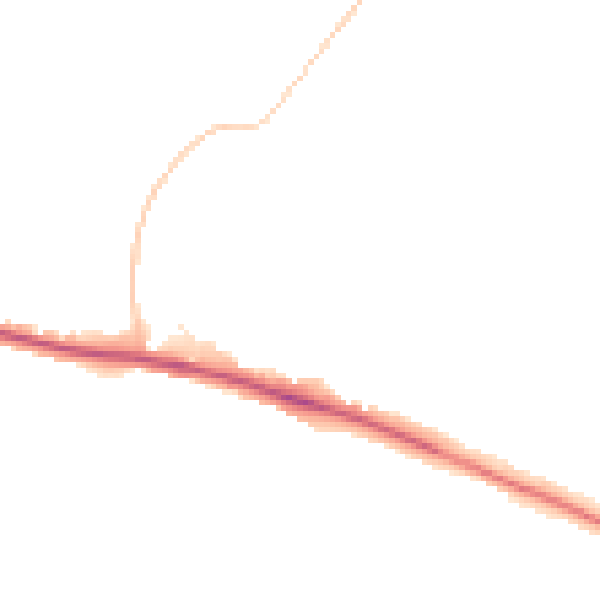 Night-time road noise heatmap for BN2 8LD