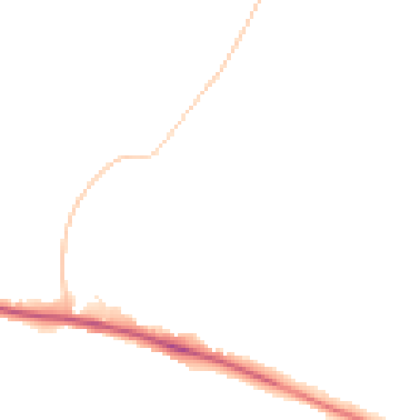 Night-time road noise heatmap for BN2 8LL