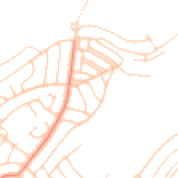 Daytime road noise heatmap for BN2 8QE