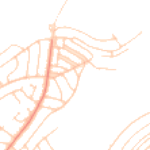 Daytime road noise heatmap for BN2 8QF