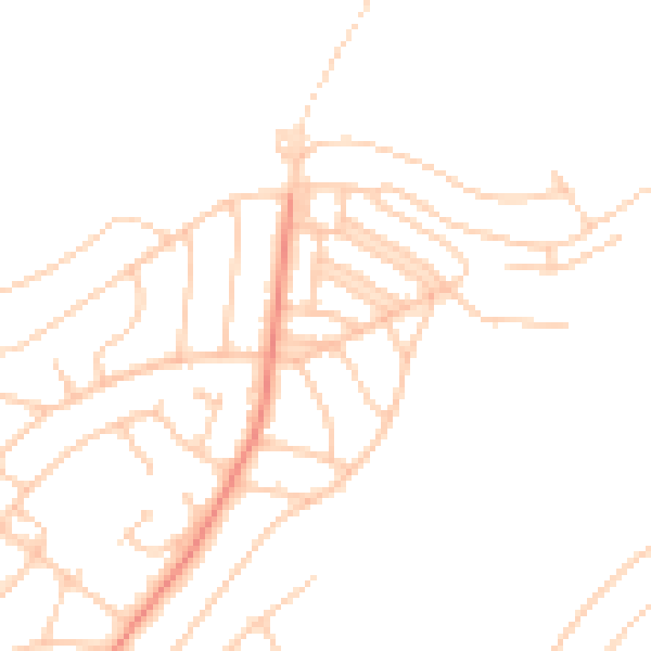 Daytime road noise heatmap for BN2 8QG