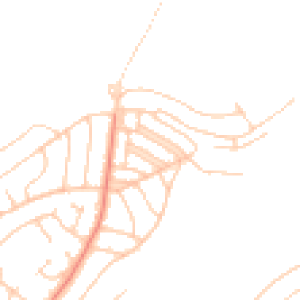 Daytime road noise heatmap for BN2 8QH