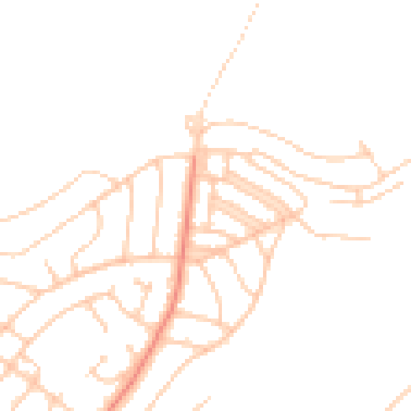 Daytime road noise heatmap for BN2 8QJ