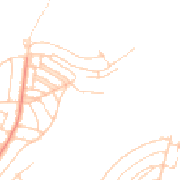 Daytime road noise heatmap for BN2 8QN