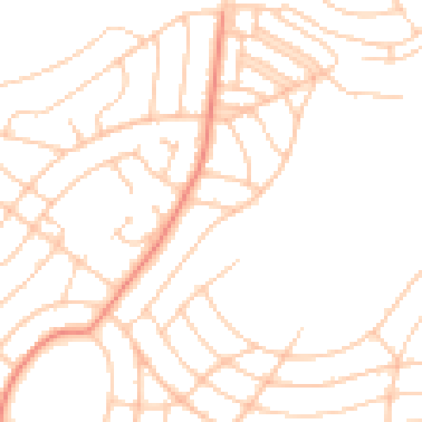 Daytime road noise heatmap for BN2 8QR