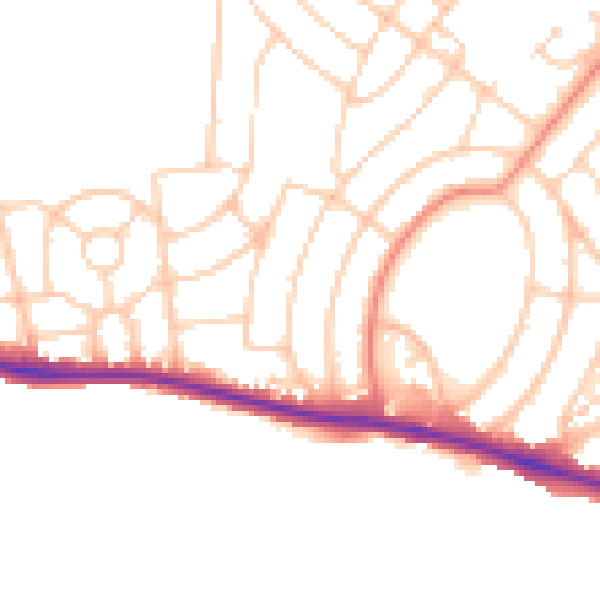 Daytime road noise heatmap for BN2 8SB