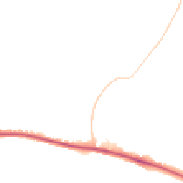 Night-time road noise heatmap for BN2 8SG