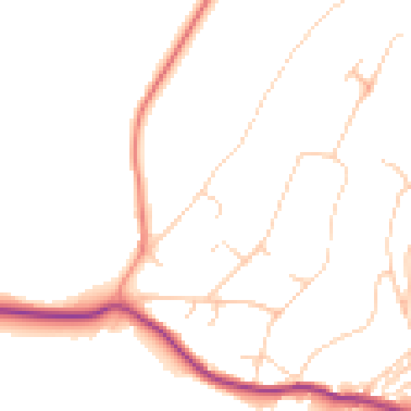 Daytime road noise heatmap for BN20 0AS